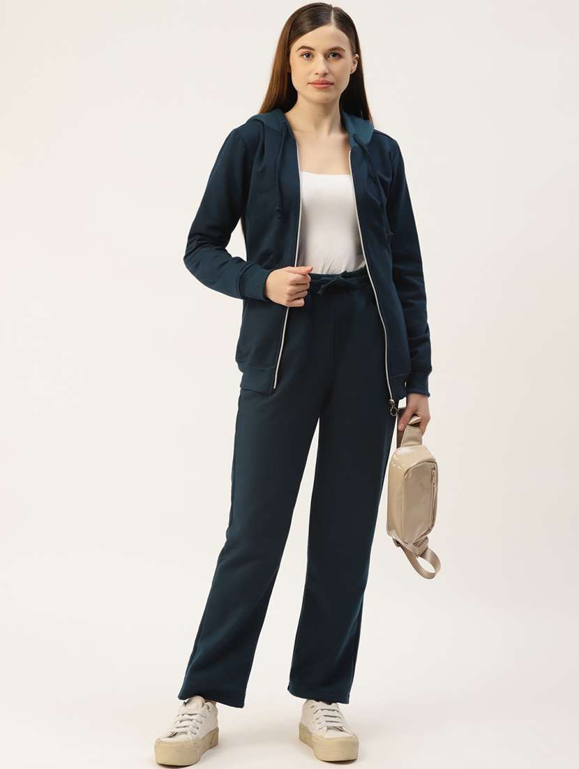 women solid long sleeves hooded jacket - 21748771 -  Standard Image - 3