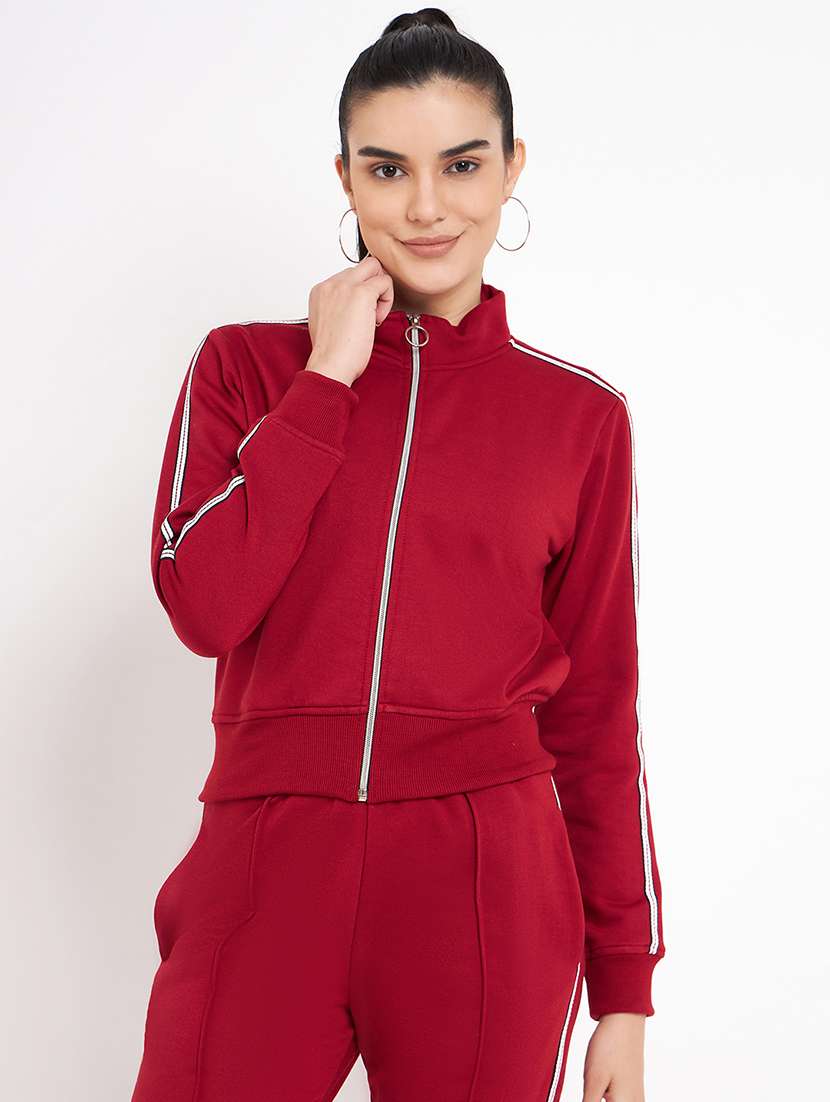women solid long sleevees regular jacket