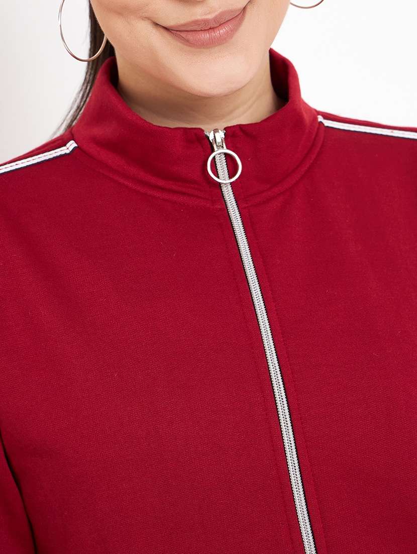 women solid long sleevees regular jacket - 21748777 -  Standard Image - 3