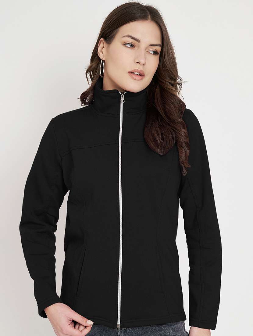 women solid long sleevees regular jacket - 21748781 - Zoom Image - 0