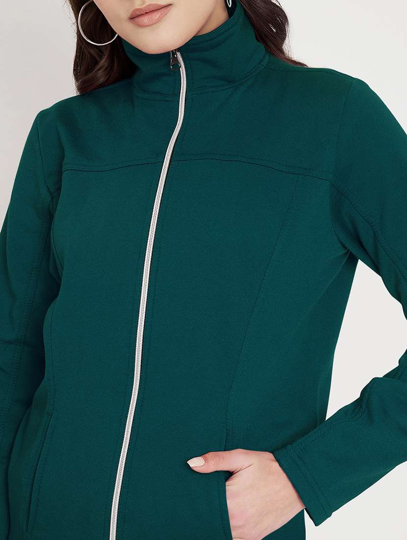 women solid long sleevees regular jacket - 21748791 - Standard Image - 3
