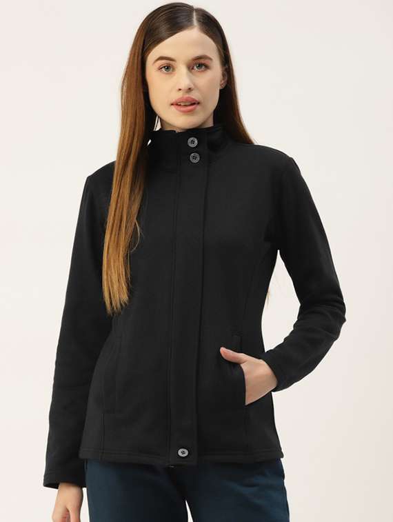 women solid long sleevees regular jacket - 21748794 -  Zoom Image - 0
