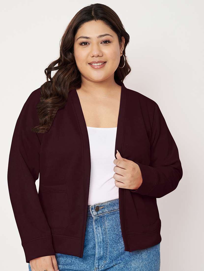 women plus size long sleeves jacket