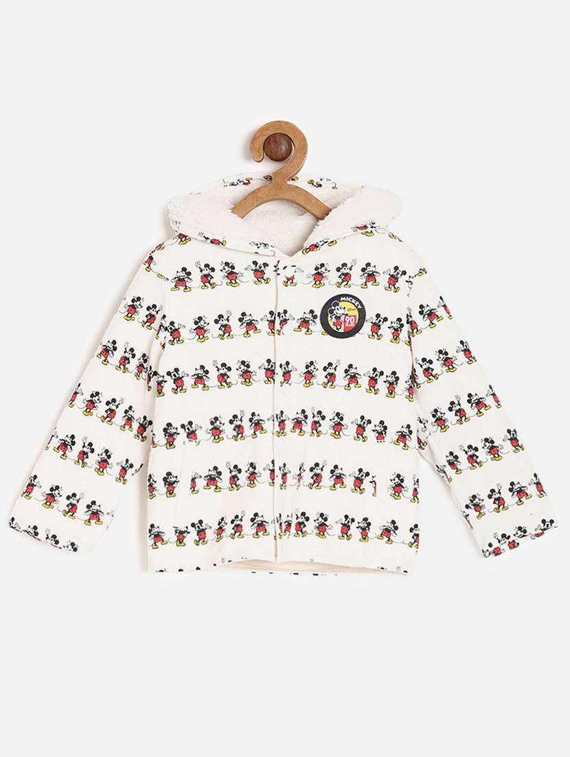 kids printed hooded bomber jacket
