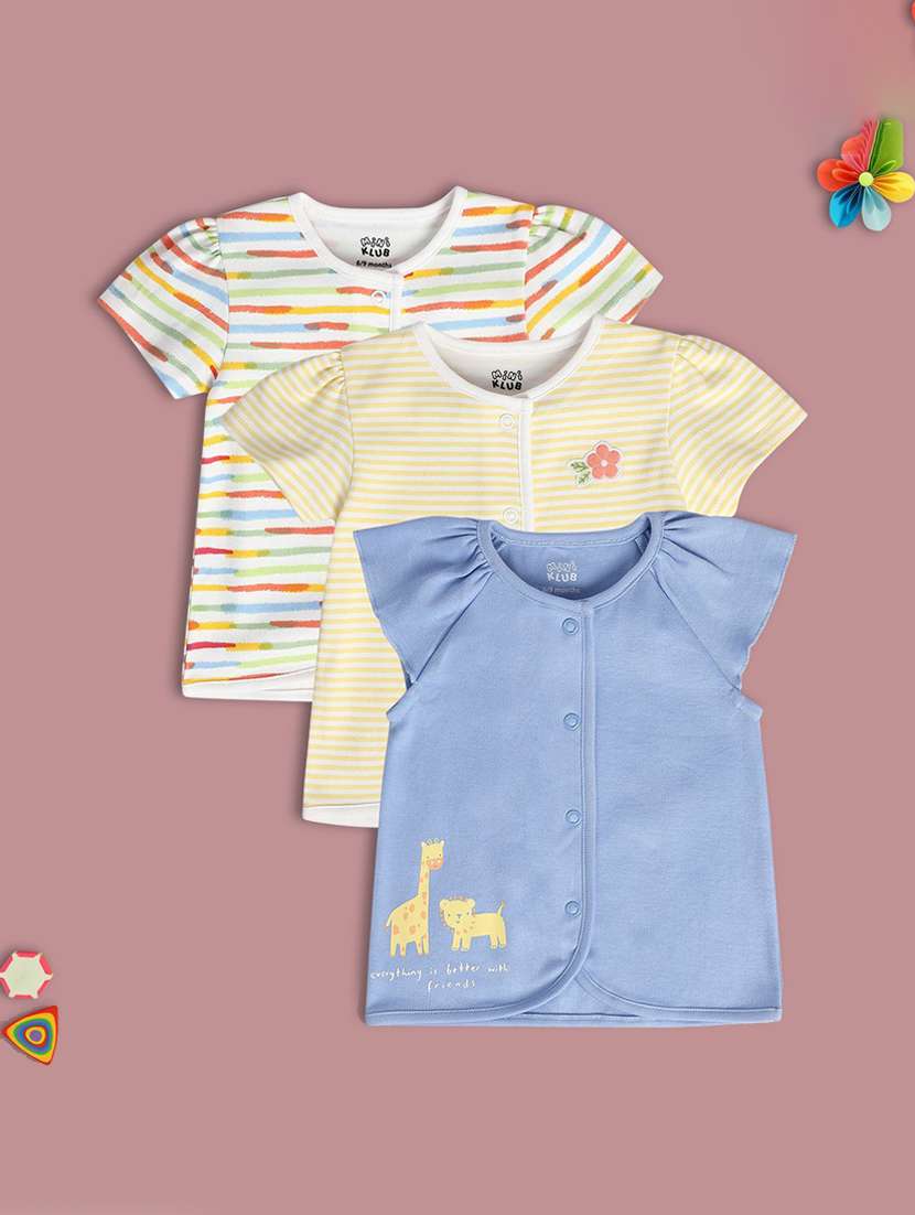kids pack of 3 printed short sleeves shirts