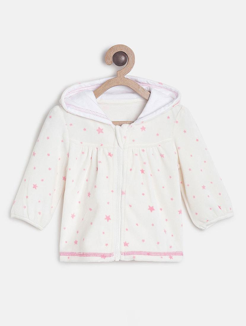girls white long sleeve hooded sweatshirt - 21748905 - Zoom Image - 0