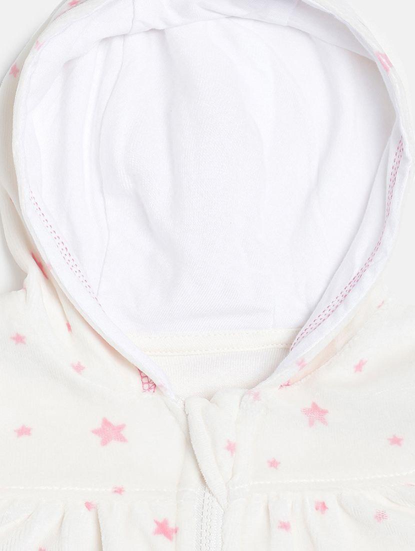 girls white long sleeve hooded sweatshirt - 21748905 - Standard Image - 3