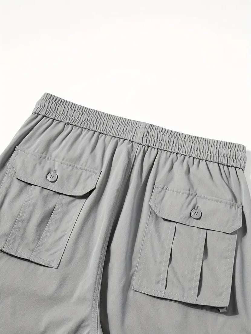 Men Solid Mid Rise Regular Fit Cargo - 21749328 -  Standard Image - 3