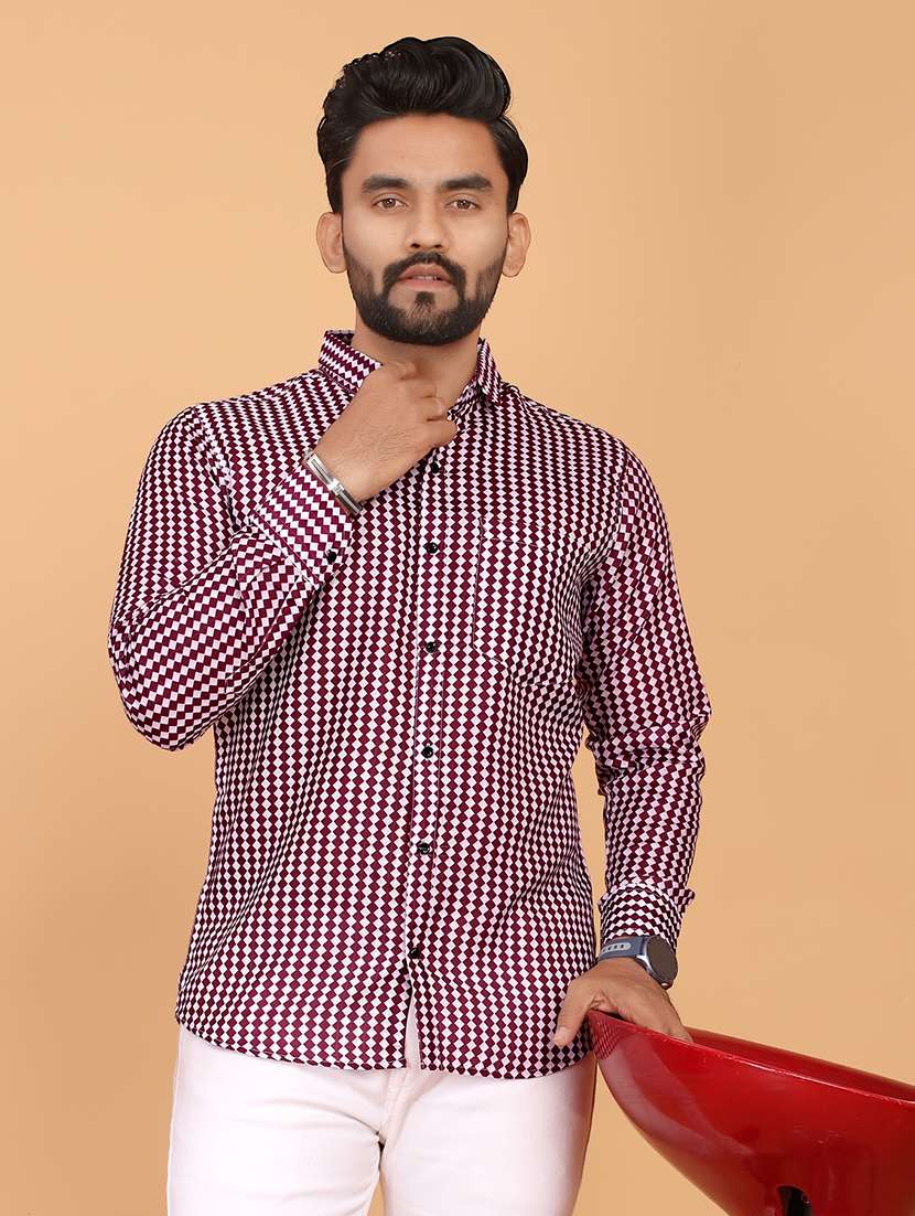 men checkered long sleeve regular fit casual shirt - 21749463 -  Zoom Image - 0