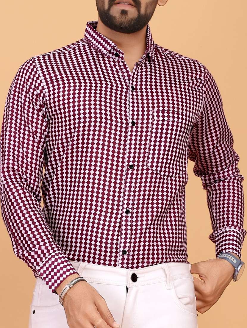 men checkered long sleeve regular fit casual shirt - 21749463 -  Standard Image - 3