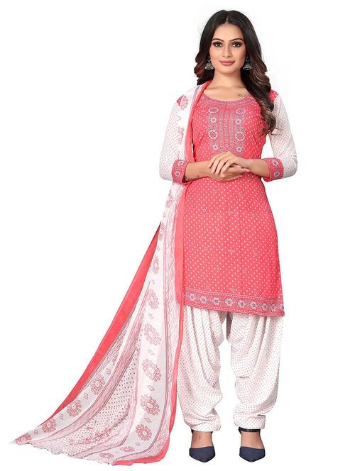 women printed unstitched suit set - 21749582 - Standard Image - 0