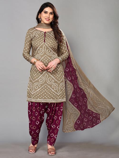 women printed unstitched salwar suit set - 21749586 - Standard Image - 0