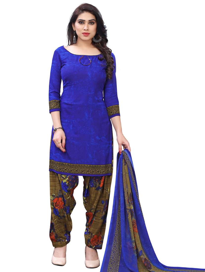 women printed unstitched salwar suit set
