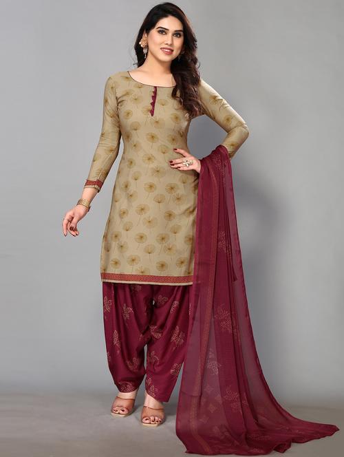 women printed unstitched salwar suit set - 21749633 -  Standard Image - 0