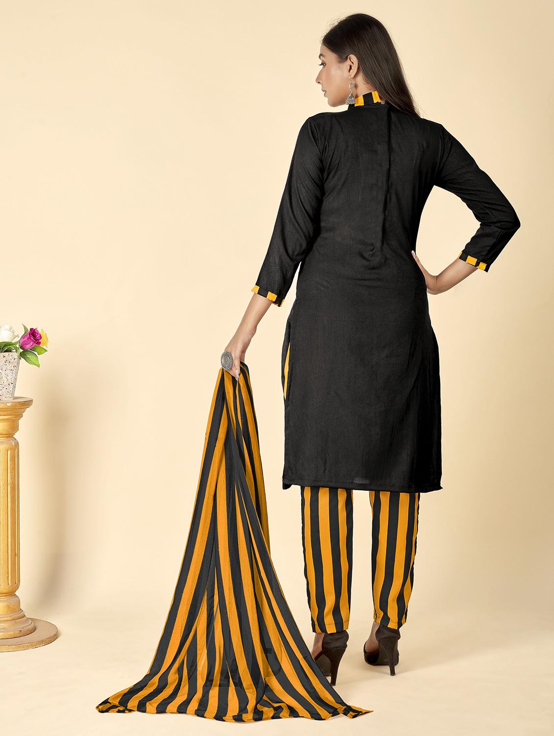 women solid unstitched suit set - 21749648 - Standard Image - 3