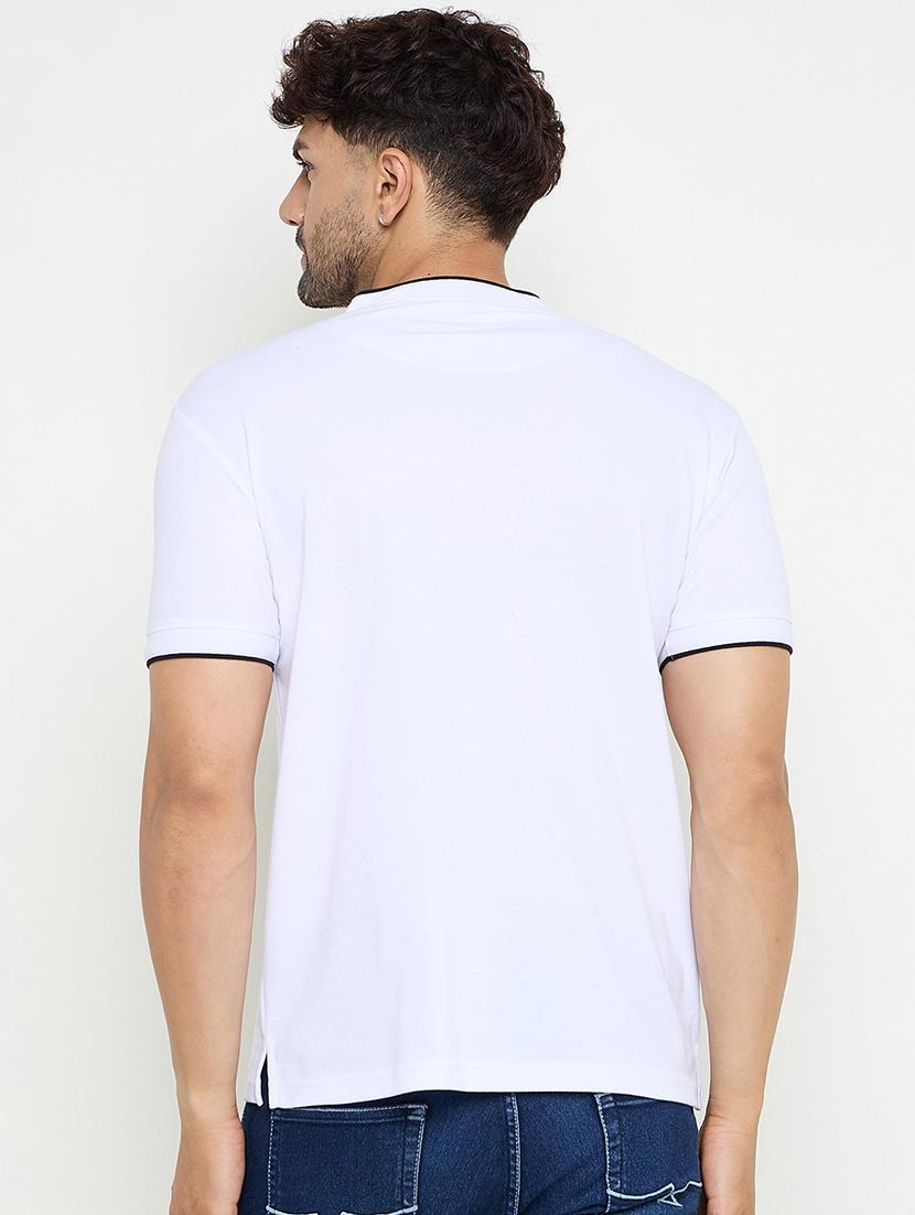 men solid mandarin neck slim fit t-shirt - 21749669 - Standard Image - 3