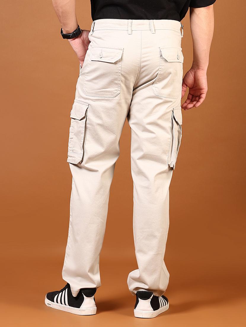 men mid rise solid cargo - 21749671 - Standard Image - 3