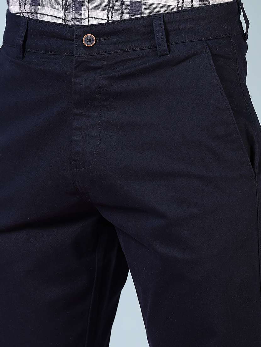 men solid mid rise casual chinos - 21749673 -  Standard Image - 5