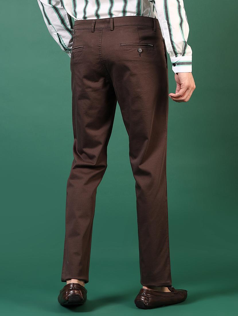 men solid mid rise casual chinos - 21749678 - Standard Image - 3