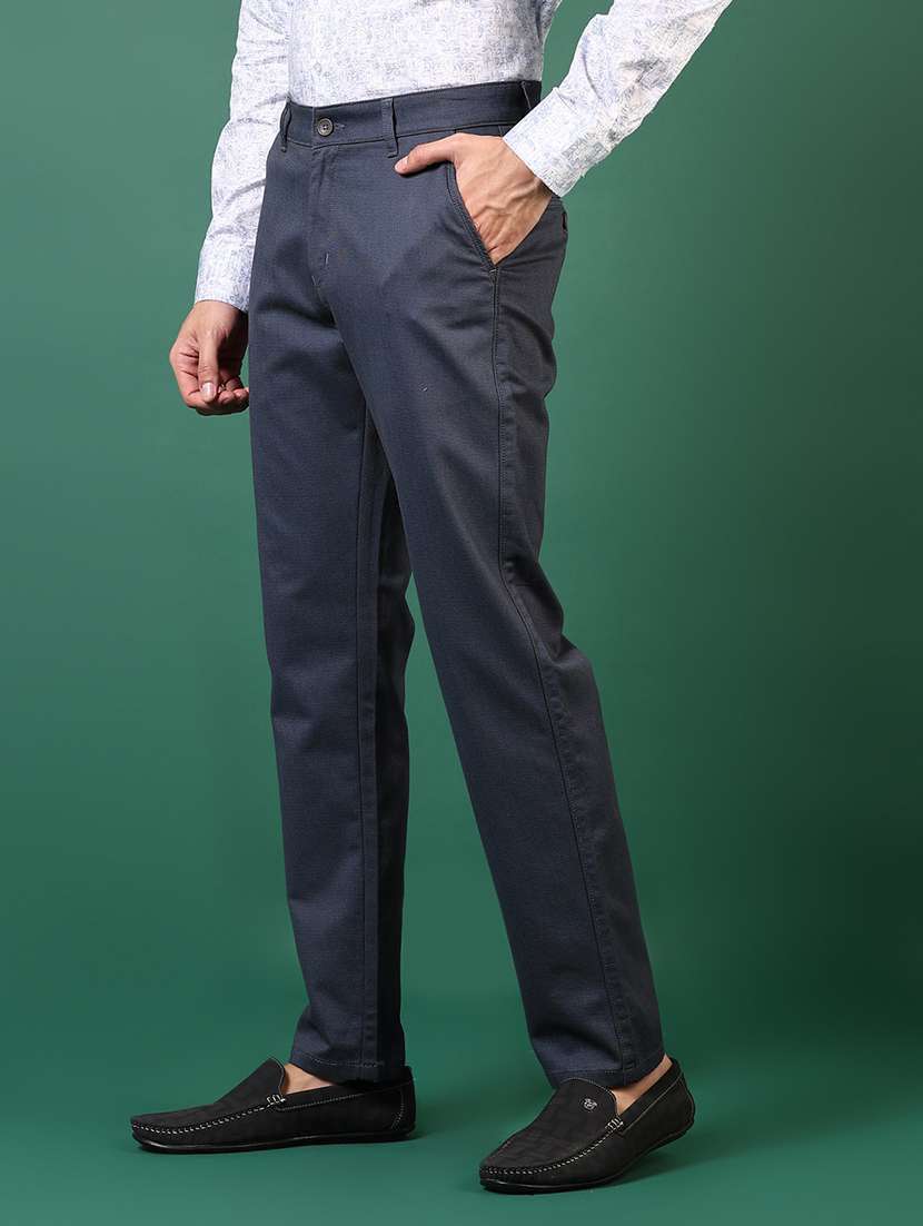 men mid rise solid chinos  - 21749680 -  Standard Image - 3