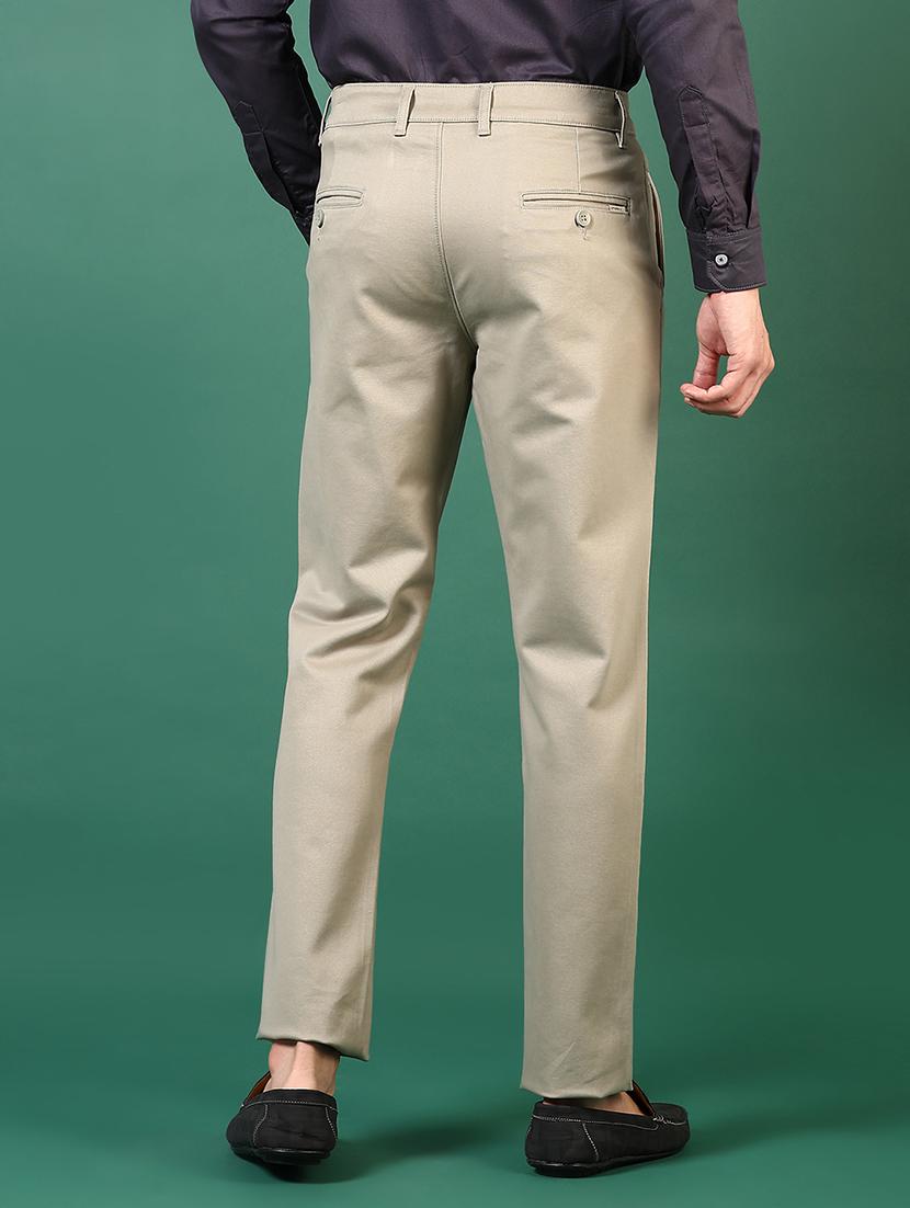men mid rise solid chinos - 21749683 - Standard Image - 3