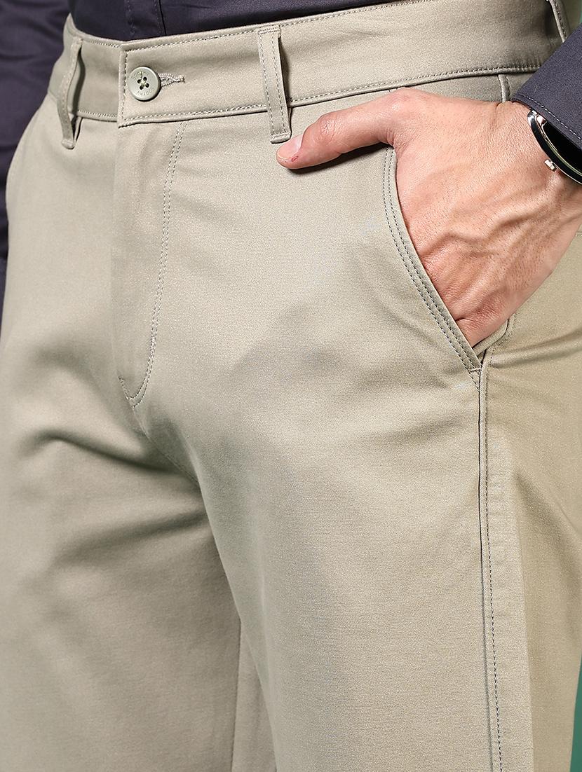 men mid rise solid chinos - 21749683 - Standard Image - 5