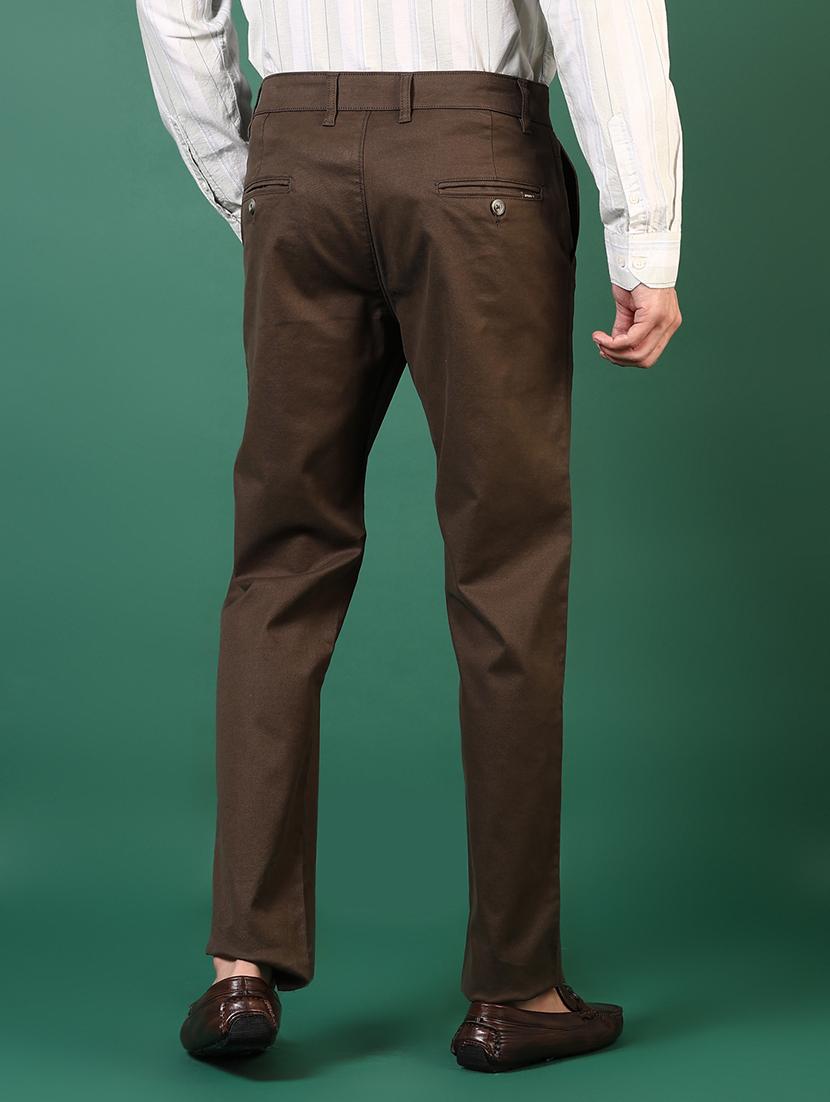 men solid mid rise casual chinos - 21749684 - Standard Image - 3