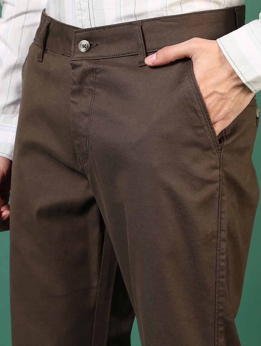 men solid mid rise casual chinos - 21749684 - Standard Image - 5