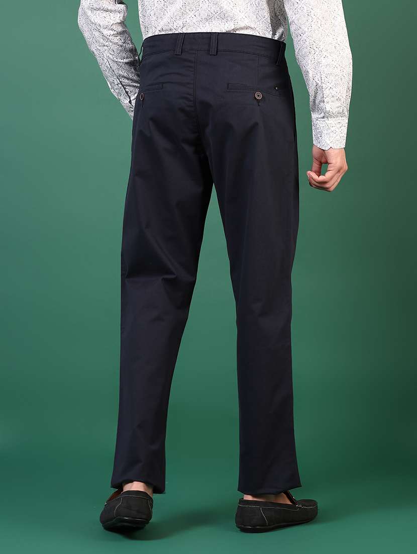 men solid mid rise casual chinos - 21749685 -  Standard Image - 3