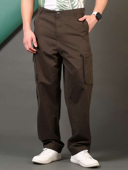 men mid rise solid cargo - 21749686 - Standard Image - 0