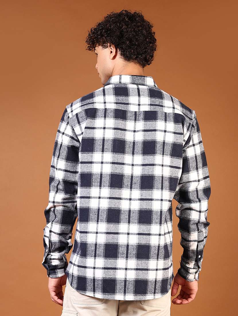 men checkered long sleeve regular fit casual shirt - 21749711 -  Standard Image - 3