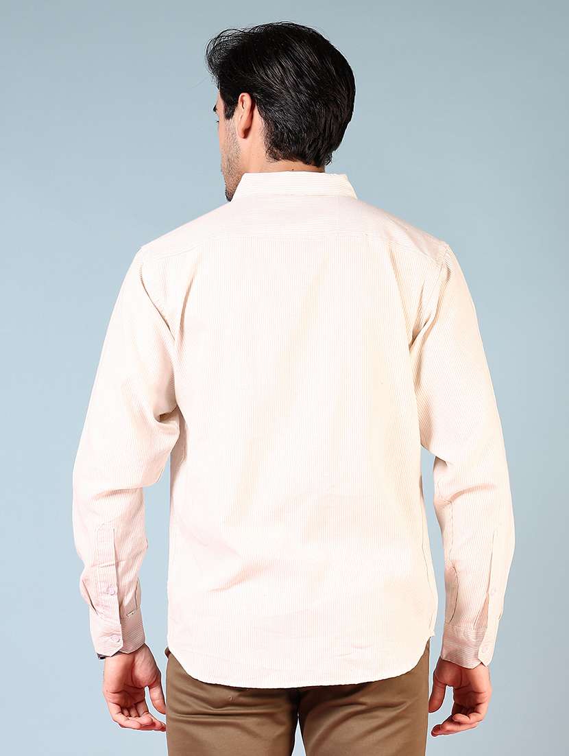 men striped long sleeve regular fit casual shirt - 21749712 -  Standard Image - 3