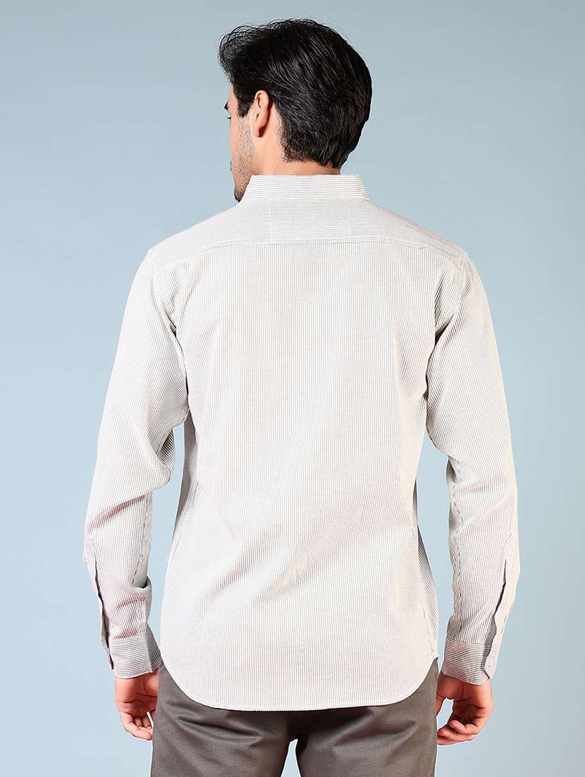 men striped long sleeve regular fit casual shirt - 21749714 -  Standard Image - 3