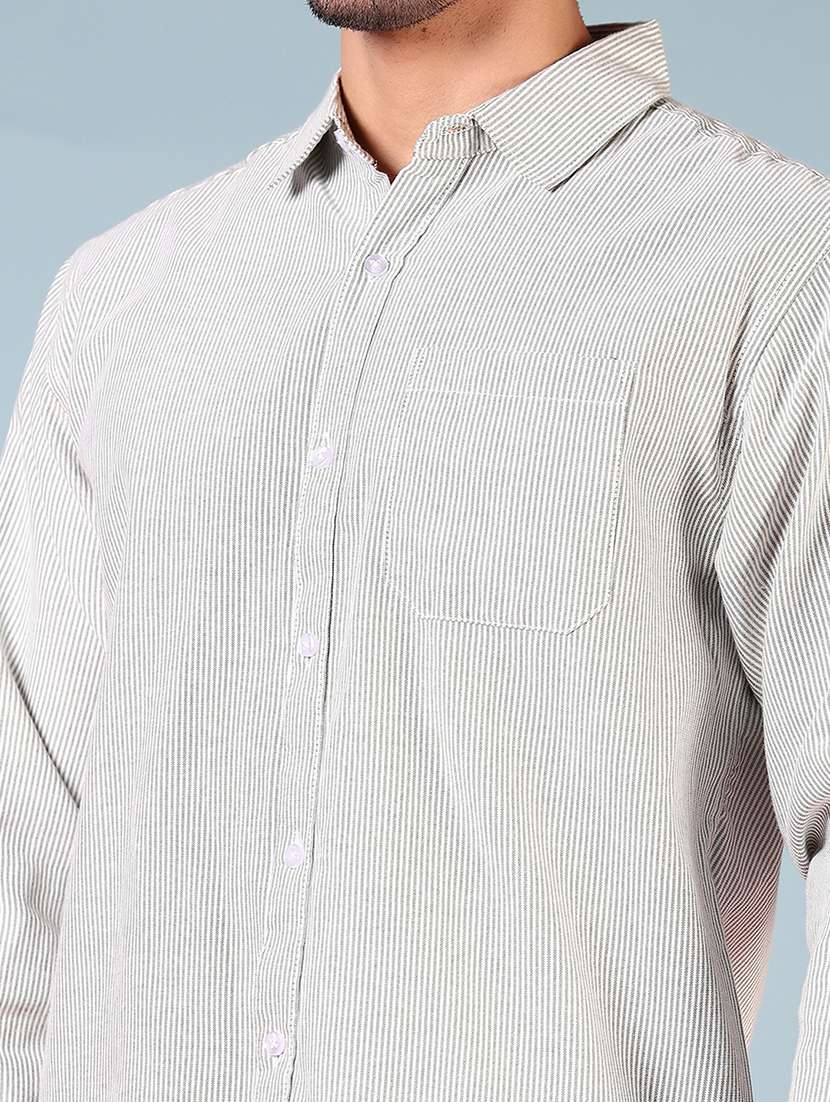 men striped long sleeve regular fit casual shirt - 21749714 -  Standard Image - 5