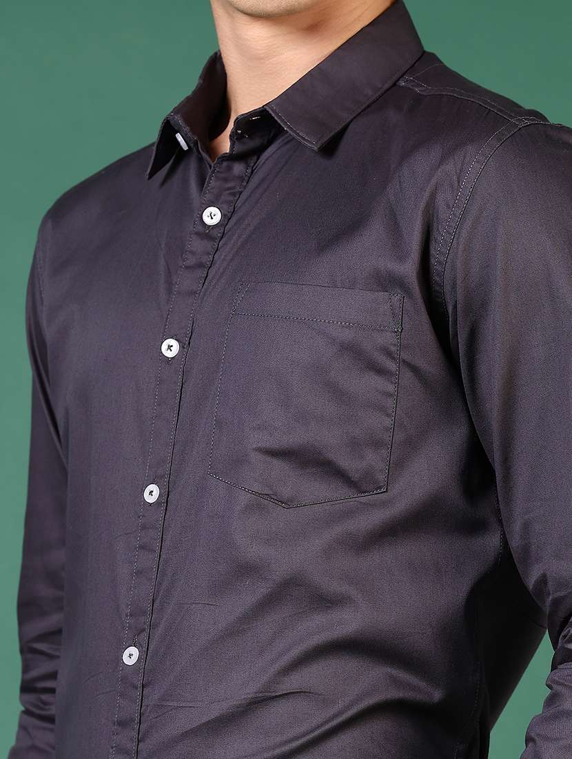 men solid long sleeve regular fit formal shirt - 21749721 -  Standard Image - 5