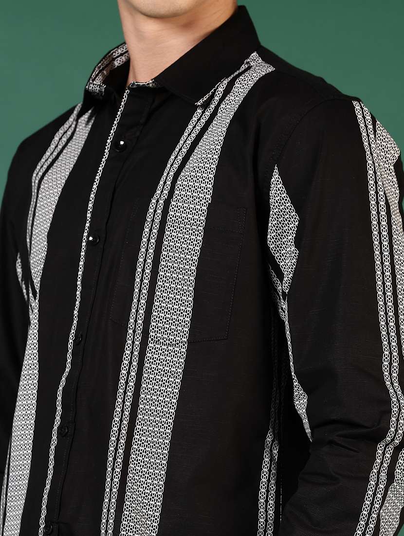 men striped long sleeve regular fit casual shirt - 21749726 -  Standard Image - 5