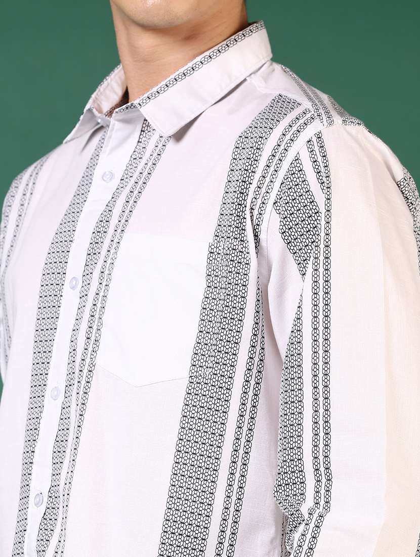 men striped long sleeve regular fit casual shirt - 21749727 -  Standard Image - 5