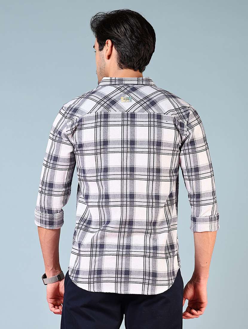 men checkered long sleeve regular fit casual shirt - 21749745 -  Standard Image - 3
