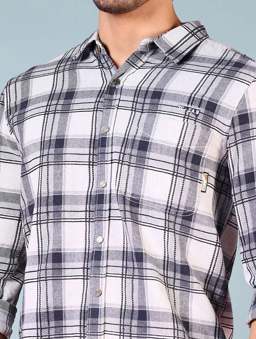 men checkered long sleeve regular fit casual shirt - 21749745 -  Standard Image - 5