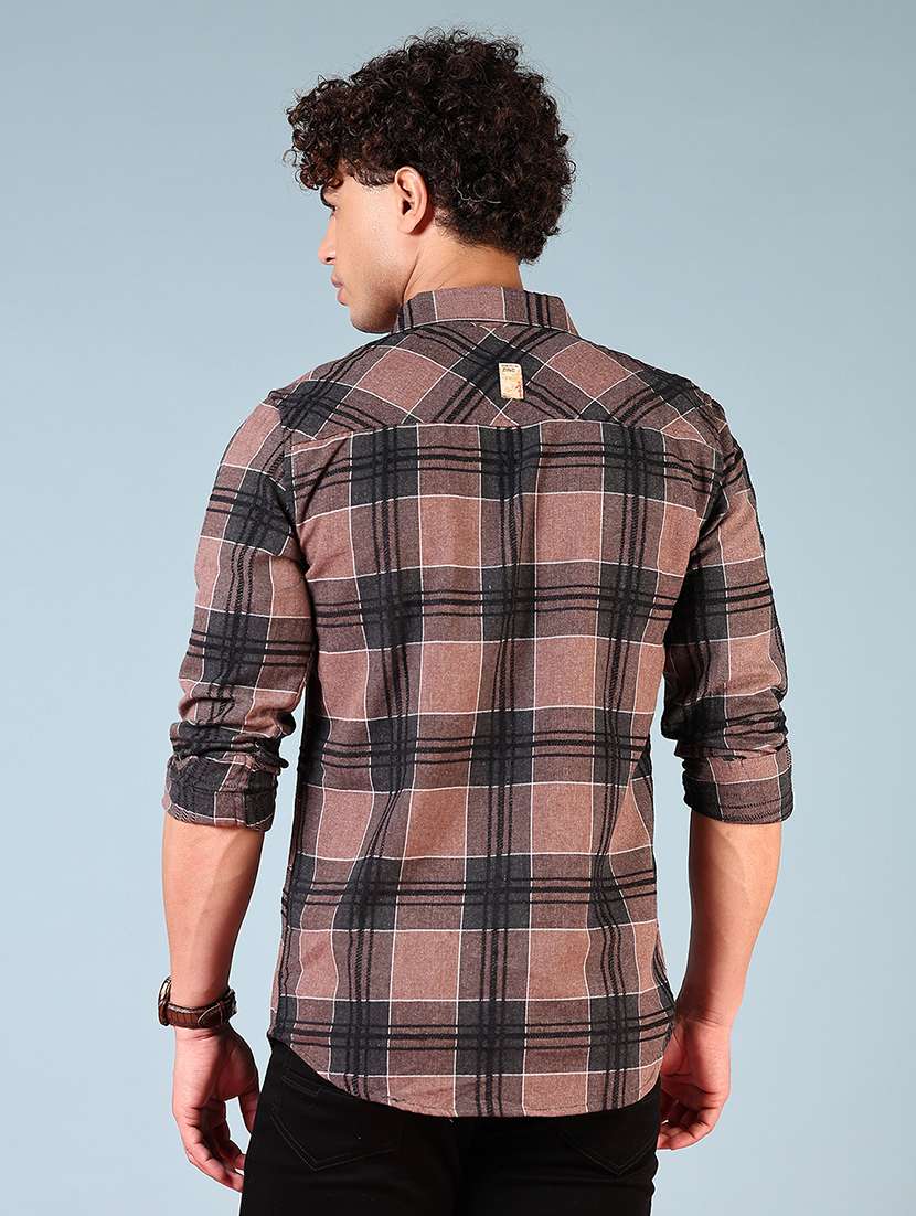men checkered long sleeve regular fit casual shirt - 21749747 -  Standard Image - 3