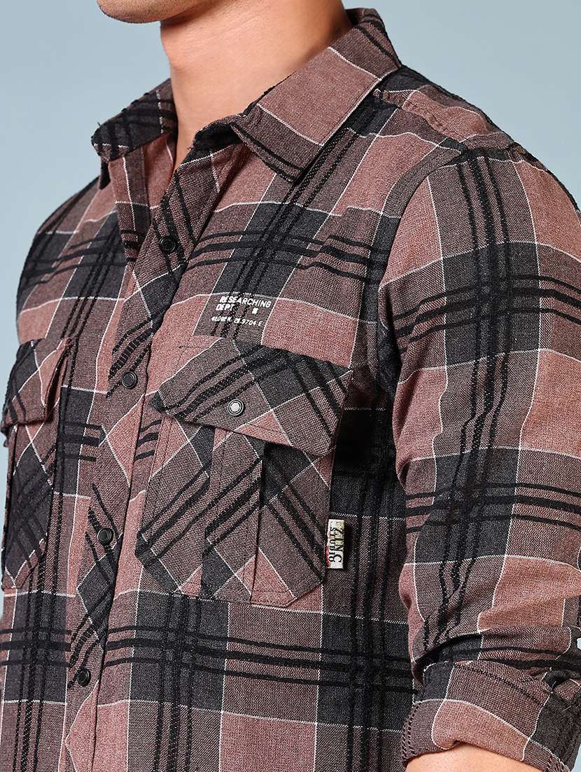 men checkered long sleeve regular fit casual shirt - 21749747 -  Standard Image - 5