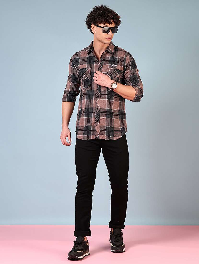 men checkered long sleeve regular fit casual shirt - 21749747 -  Standard Image - 5
