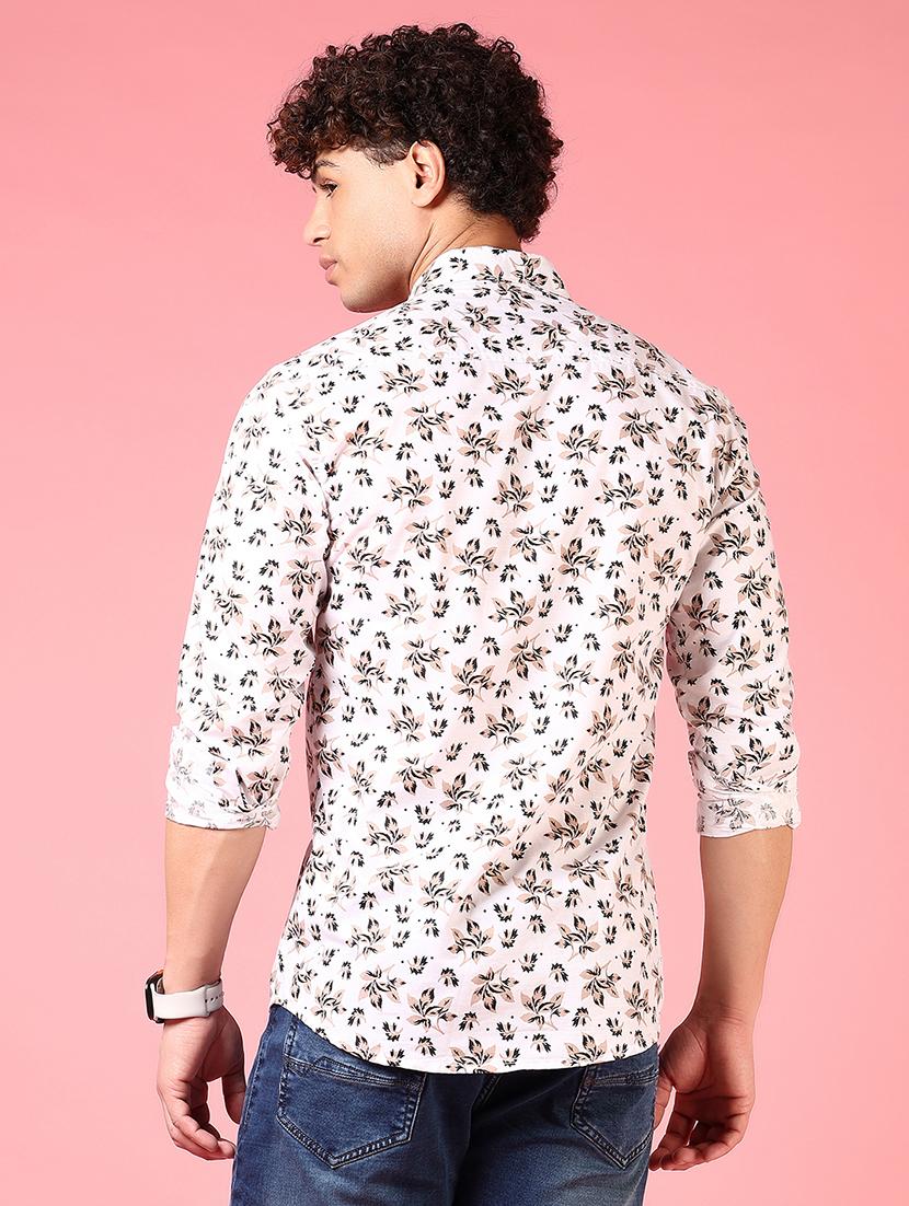 men printed long sleeve regular fit casual shirt - 21749760 - Standard Image - 3