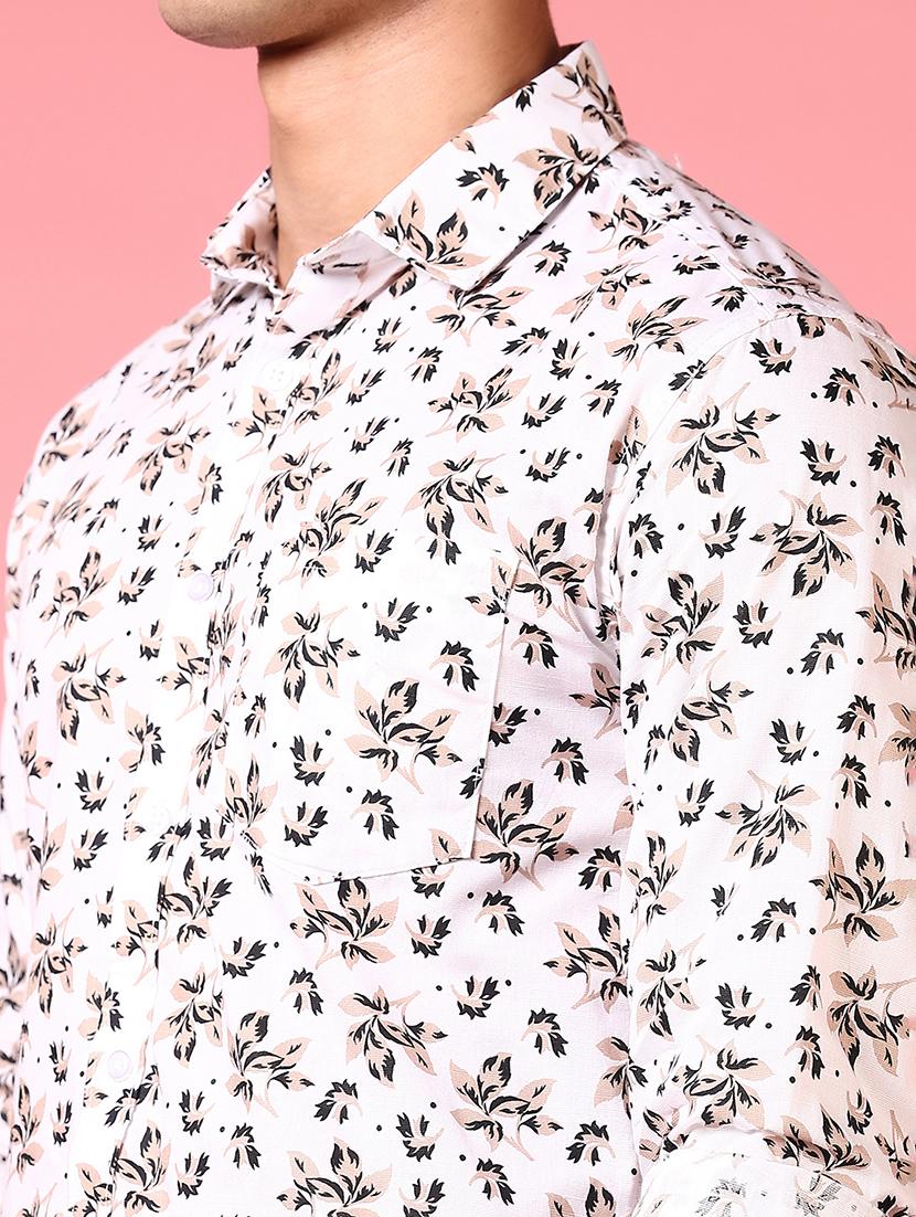 men printed long sleeve regular fit casual shirt - 21749760 - Standard Image - 5