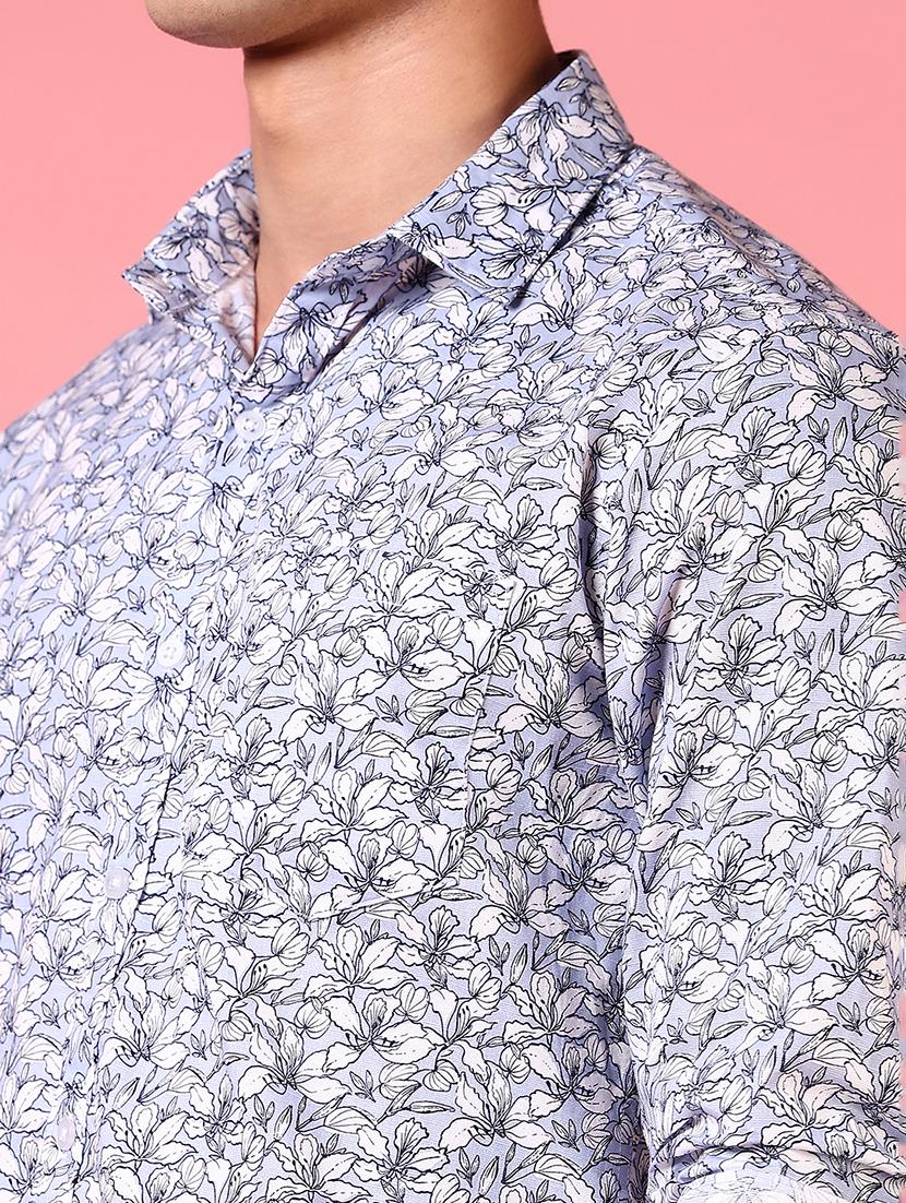 men printed long sleeve regular fit casual shirt - 21749761 - Standard Image - 5