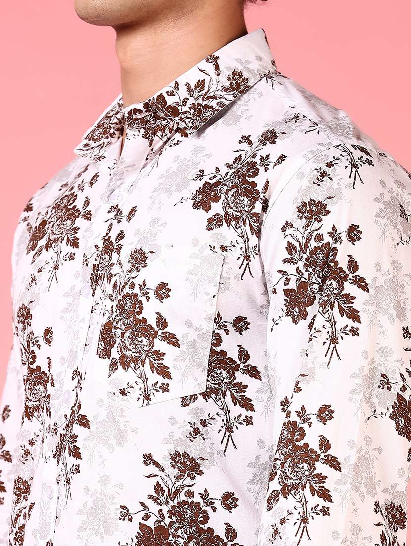 men printed long sleeve regular fit casual shirt - 21749762 -  Standard Image - 5