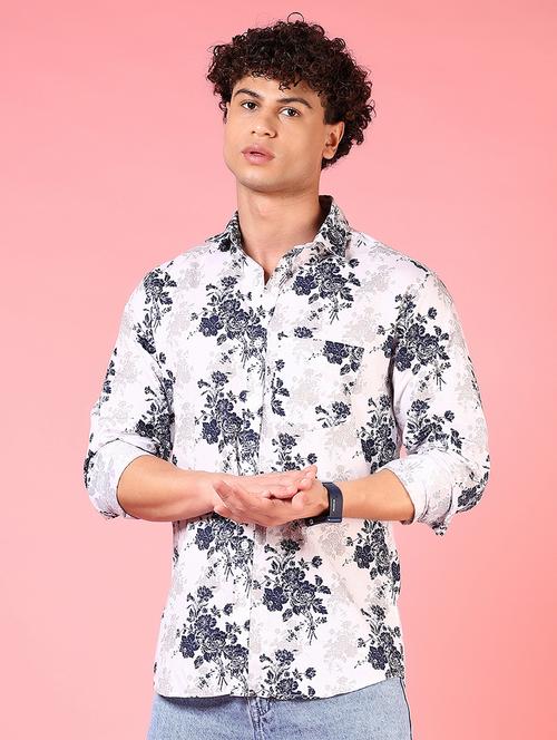 men printed long sleeve regular fit casual shirt - 21749763 -  Standard Image - 0