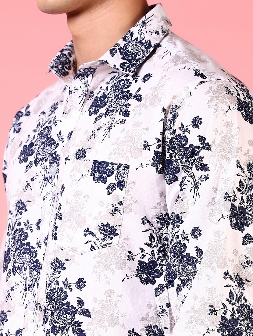 men printed long sleeve regular fit casual shirt - 21749763 - Standard Image - 5