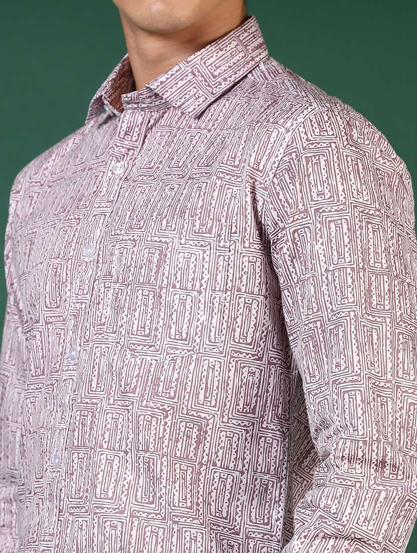 men printed long sleeve regular fit shirt - 21749765 -  Standard Image - 5