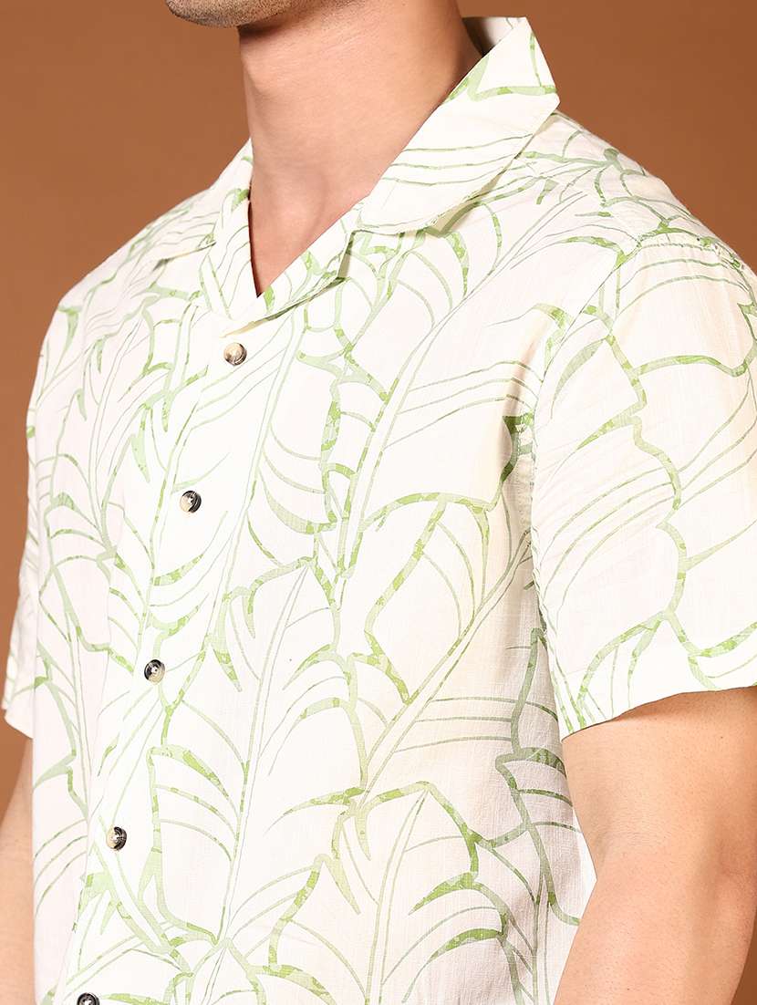 men cuban collared short sleeves casual shirt - 21749770 -  Standard Image - 5